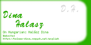 dina halasz business card